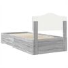 vidaXL Bed Frame with Drawer Grey Sonoma 90 x 190 cm Engineered Wood