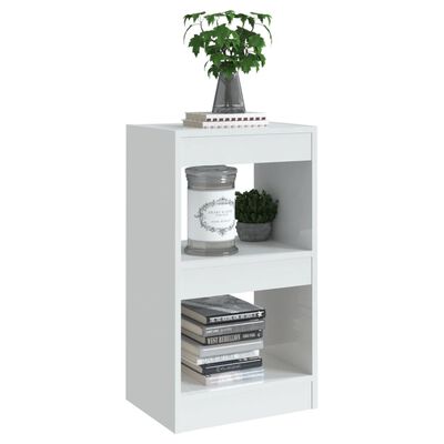 vidaXL Book Cabinet/Room Divider High Gloss White 40x30x72 cm