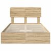 vidaXL Storage Bed with Drawer Sonoma Oak 120 x 190 cm Engineered Wood