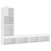 vidaXL 4 Piece TV Wall Units with LED White Engineered Wood