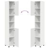 vidaXL Bathroom Furniture Set with Drawer 4 pcs High Gloss White