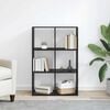 vidaXL Book Cabinet Black Oak 69.5 x 29 x 103.5 cm Engineered Wood