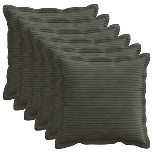 vidaXL Cushion Cover 6 pcs HOUTEN Anthracite 30 x 30 cm Corduroy