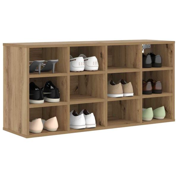 vidaXL Shoe Cabinet Artisan Oak 103 x 30 x 51 cm Engineered Wood