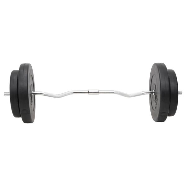 vidaXL Barbell and Dumbbell with Plates Set 120 kg