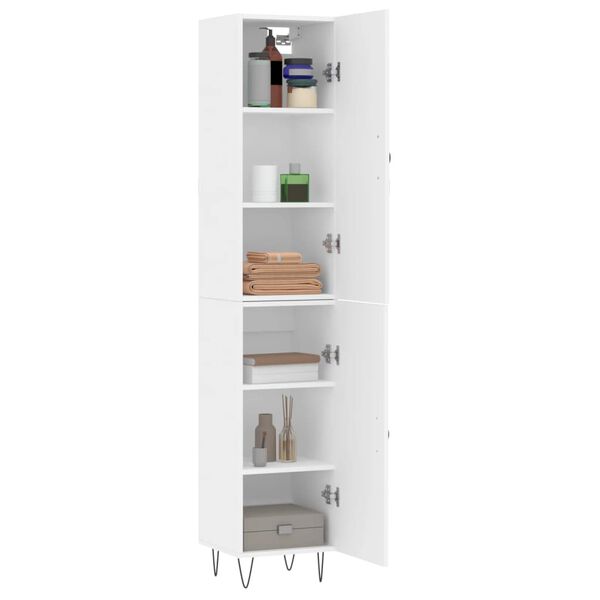 vidaXL Highboard White 34.5x34x180 cm Engineered Wood