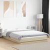 vidaXL Bed Frame with LED Lights without Mattress Sonoma Oak 140x200cm