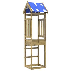 vidaXL Play Tower Brown 52.5 x 46.5 x 208 cm Solid Impregnated Wood