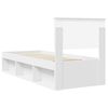 vidaXL Bed Frame with Headboard White 75 x 190 cm Solid Pine Wood