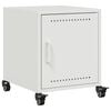 vidaXL Bedside Cabinet White 36x39x43,5 cm Steel