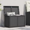 vidaXL Garden Storage Box 180L Black PP Rattan