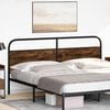 vidaXL Replace Headboard Smoked Oak 200 cm Steel and Engineered Wood