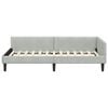 vidaXL Corner Bed Frame Light Grey 100 cm x 200 cm Velvet