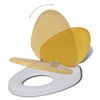 vidaXL Toilet Seats with Soft Close Lids 2pcs Plastic White and Yellow