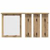 vidaXL Wall-Mounted Coat Rack with Shelf Artisan oak 85 x 10 x 45 cm