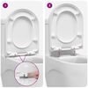 vidaXL Toilet Seat Adjustable White 48 x 36.5 x 4.5 cm Polypropylene