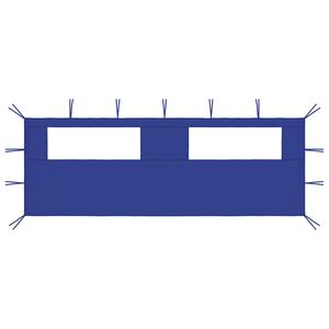 vidaXL Gazebo Sidewall with Windows 6x2 m Blue