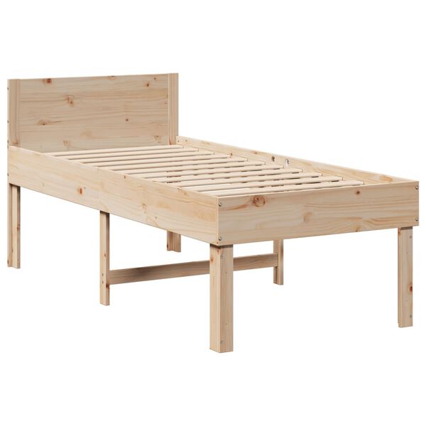 vidaXL Bed Frame without Mattress 90x190 cm Single Solid Wood Pine