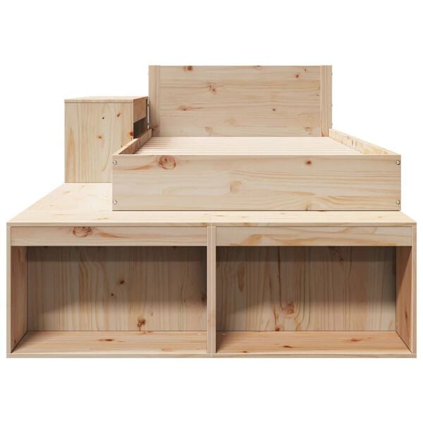 vidaXL Bed Frame without Mattress 75x190 cm Small Single Solid Wood Pine