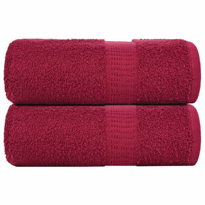 vidaXL Wash Towels "FROGN" 2 pcs Bordeaux 30x30 cm 360 gsm