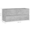 vidaXL Sink Cabinet with Built-in Basin Concrete Grey Engineered Wood