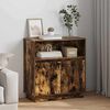 vidaXL LED Sideboard Smoked Oak 71 x 34.5 x 75 cm Engineered Wood