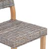 vidaXL Dining Chair 2 pcs Kubu Grey 46 x 55 x 84 cm Kubu Rattan