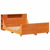 vidaXL Bed Frame without Mattress Wax Brown 150x200 cm King Size Solid Wood Pine