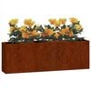 vidaXL Wall Planters 2 pcs Rusty Corten Steel 53x10x17 cm