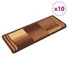 vidaXL Stair Mats Self-adhesive 10 pcs 65x21x4 cm Brown