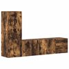 vidaXL 3 Piece TV Cabinet Set Smoked Oak Engineered Wood