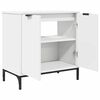 vidaXL Bathroom Furniture Set 2 pcs White Engineered Wood and Metal