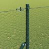vidaXL Fence Post Green 50 x 1.5 m (25 mm mesh) Steel and PVC
