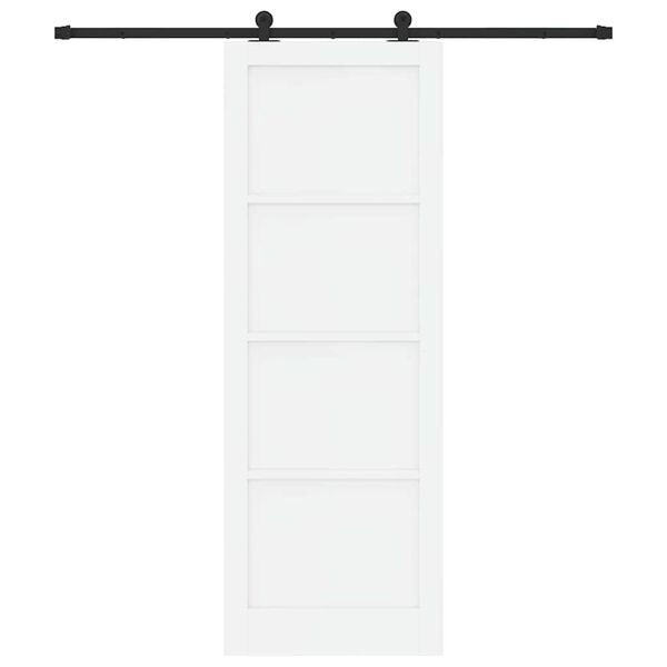 vidaXL Sliding Door ORKDAL White 83 x 232 cm Solid Pine Wood