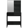 vidaXL Dressing Table with Mirror Black 74.5x40x141 cm