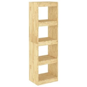 vidaXL Book Cabinet Room Divider | Natural Pine | Solid Pinewood | Medium