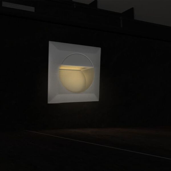 2 LED Square Recessed Stair Light 126 x 126 x 65.5 mm