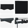 vidaXL Retractable Awning Black 400 x 350 cm Polyester and Steel