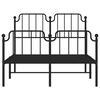 vidaXL Metal Bed Frame without Mattress with Footboard&nbsp;Black 120x200cm