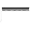 vidaXL Manual Retractable Awning 500x350 cm Anthracite