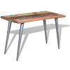 vidaXL Dining Table | Multicolour | Solid reclaimed wood, steel | Medium