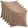 vidaXL Cushion Cover 6 pcs HEERLEN Brown 35 x 35 cm Chenille Fabric