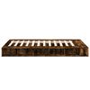 vidaXL Bed Frame without Mattress Smoked Oak 140x190 cm