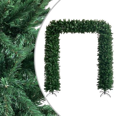 vidaXL Christmas Tree Arch with LEDs&Ball Set Green 240 cm
