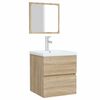 vidaXL Bathroom Cabinet with Mirror Sonoma Oak Engineered Wood