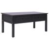 vidaXL Coffee Table | Black | Paulownia wood, Poplar wood | Medium