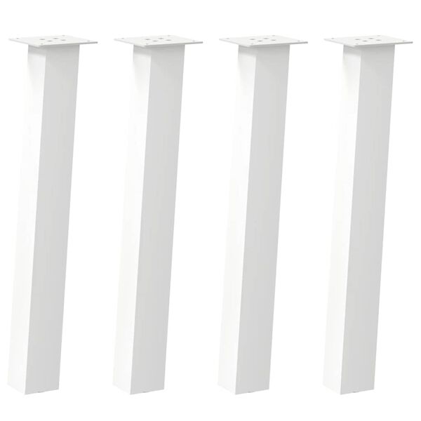 vidaXL Console Table Legs 4 pcs White 72 cm Steel