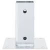 vidaXL Post Bases Square 12 pcs Silver 71x71 mm Galvanised Steel