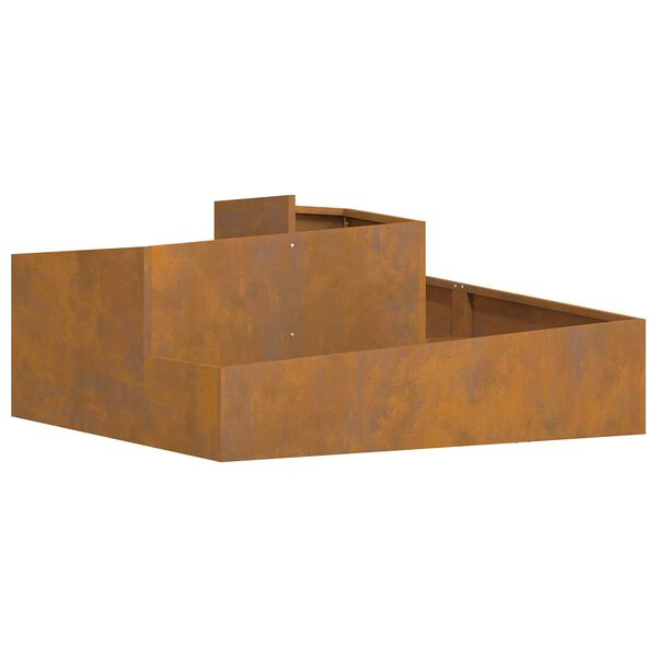 vidaXL Garden Planter Brown 100 x 100 x 50 cm Weather Steel