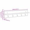 vidaXL Wall-Mounted Coat Rack Grey Sonoma 80 x 10.5 x 18 cm